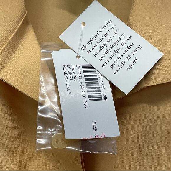 Chico's Button Up Shirt Women's Size 3 (US 16) Honeysuckle Business Casual NWT - Picture 6 of 8